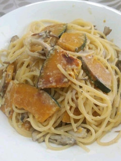 かぼちゃと舞茸のクリームパスタ-レシピのメイン写真