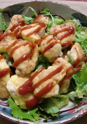 塩麹を使って①鳥むね肉のナゲット風-レシピのメイン写真
