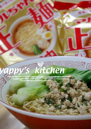 鶏ミンチで坦々風しょうゆラーメン♫♬-レシピのメイン写真