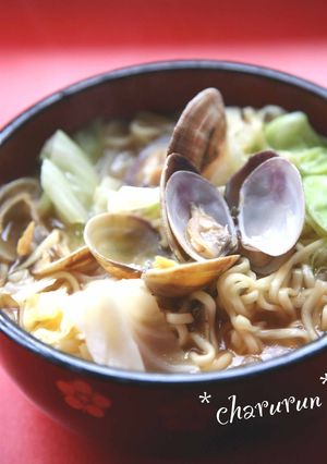 鍋ひとつdeあさり味噌ラーメン-レシピのメイン写真