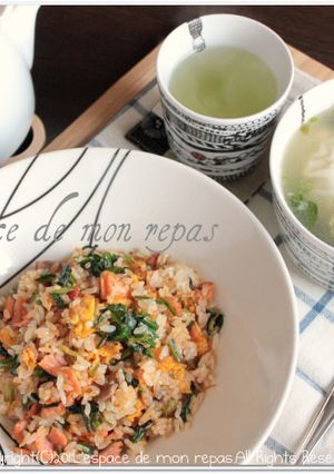 ＊鮭とほうれん草のチャーハン＊-レシピのメイン写真