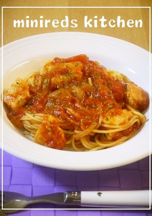 かじきまぐろのトマトソースパスタ-レシピのメイン写真