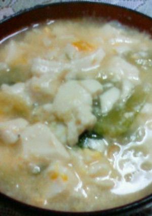 くずし豆腐とネギ生姜卵スープ-レシピのメイン写真