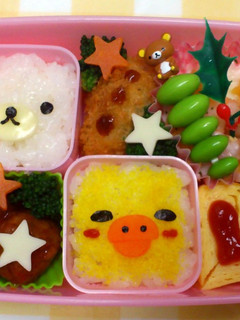 コリラ&キイロイトリのカップご飯弁当♪-レシピのメイン写真