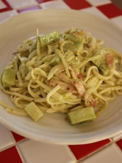 洋風♪クリーミーバジルうどん❤-レシピのメイン写真