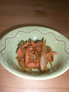 ウインナーとごぼうのきんぴら-レシピのメイン写真