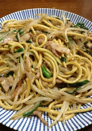 ニラ＆豚＆もやしのシンプル焼きそば♪-レシピのメイン写真