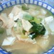 湯葉と豆腐の卵とじスープ