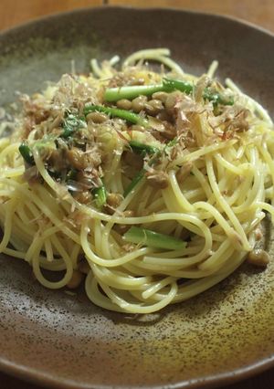 納豆パスタ 塩麹入-レシピのメイン写真