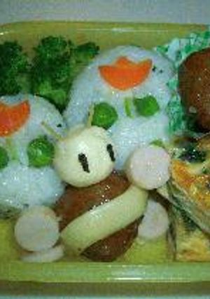 ノンタンハチさん弁当-レシピのメイン写真