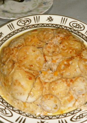 炊飯器deミルフィーユれんこんハンバーグ-レシピのメイン写真
