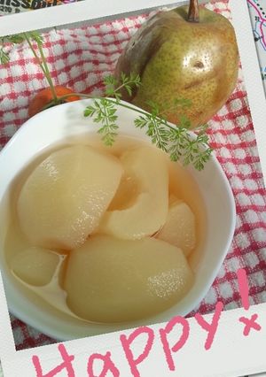 砂糖控えめ！洋梨コンポート（白ワイン煮）-レシピのメイン写真