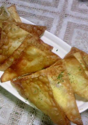 残ったワンタンの皮で大葉チーズ揚げ☆-レシピのメイン写真