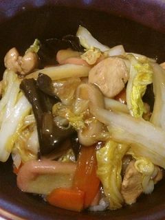 白菜と鶏肉の簡単♪中華丼-レシピのメイン写真