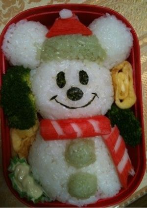 Xmas スノーミッキー キャラ弁-レシピのメイン写真