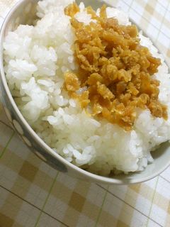 油揚げDEぱらぱら甘辛鶏そぼろ風ふりかけ-レシピのメイン写真