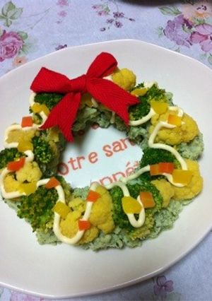 ポテトサラダでクリスマスリース-レシピのメイン写真