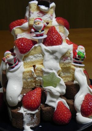 クリスマスに！大人数で食べるタワーケーキ-レシピのメイン写真