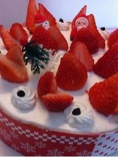 生クリーム節約クリスマスケーキ-レシピのメイン写真