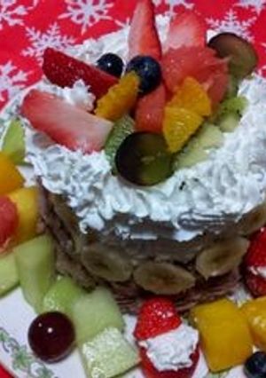 市販のスポンジでデコってクリスマス-レシピのメイン写真