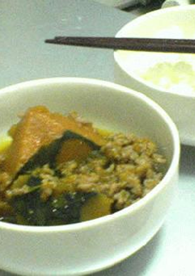 かぼちゃとひき肉の煮物☆-レシピのメイン写真
