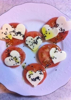 トマトのハート❤チーズのっけ-レシピのメイン写真