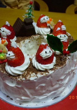 米粉シフォンのクリスマスケーキ-レシピのメイン写真