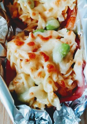 ハムカップのチーズ焼きマカロニグラタン-レシピのメイン写真