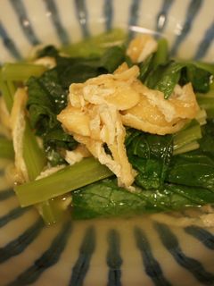 小松菜と油揚げのさっと煮-レシピのメイン写真
