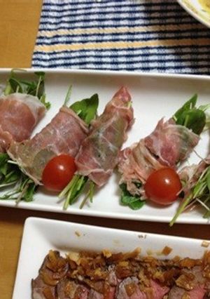 生ハムハーブ巻きサラダ-レシピのメイン写真