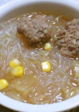 使い回し3！野菜スープで春雨スープ-レシピのメイン写真