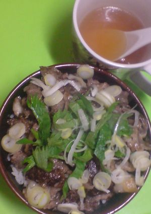 【漫画飯】わさびミルフィーユステーキ丼-レシピのメイン写真