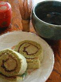 抹茶&栗 ロールケーキ-レシピのメイン写真