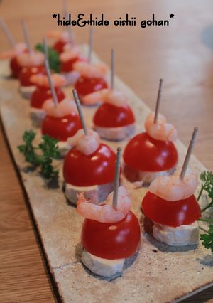 トマトとカマンベールのピンチョス-レシピのメイン写真