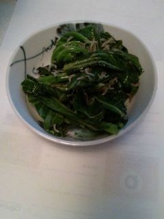 葉野菜とじゃこの炒め物-レシピのメイン写真
