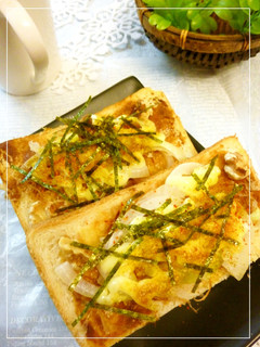 玉葱のカレー味噌風味和風トースト-レシピのメイン写真