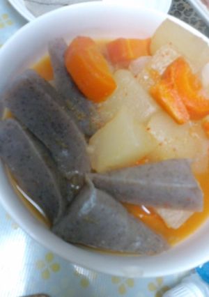 圧力鍋で大根･人参・こんにゃくのｷﾑﾁ煮-レシピのメイン写真