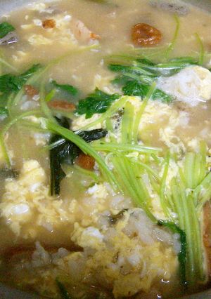 土鍋で！　おでんの残りで雑炊♪-レシピのメイン写真