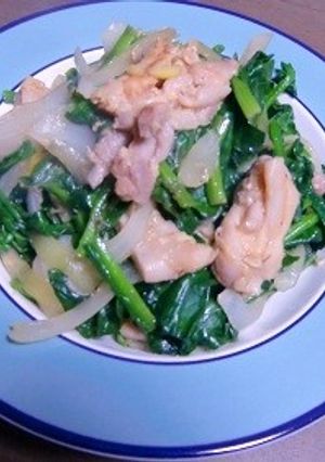 ちぢみほうれん草と鶏のみそ漬けのゆず風味-レシピのメイン写真