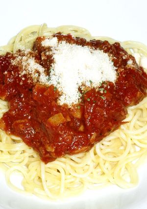 四日間掛けた究極ミートソーススパゲティ-レシピのメイン写真