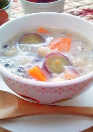 さつまいもと白いんげん豆のスープ-レシピのメイン写真