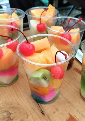 カラフルフルーツポンチ（🍑イメージ！）-レシピのメイン写真