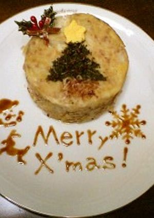 お好み焼きでX`masケーキプレート-レシピのメイン写真