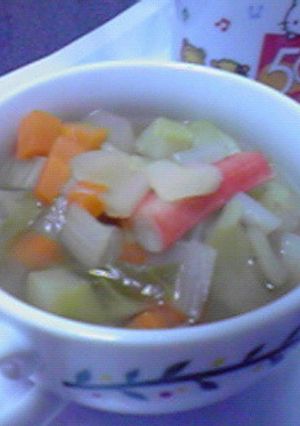 野菜たっぷり☆カニカマスープ♪-レシピのメイン写真