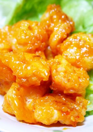 ぷりぷり♪エビチリ風ケチャマヨ豆板醤炒め-レシピのメイン写真