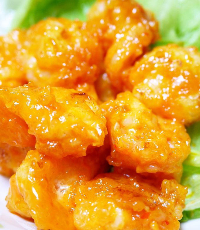 ぷりぷり♪エビチリ風ケチャマヨ豆板醤炒め by ほっこり～の