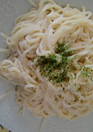 材料3つ　たらこパスタ-レシピのメイン写真