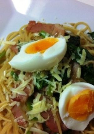 ハムと青菜のパスタ-レシピのメイン写真