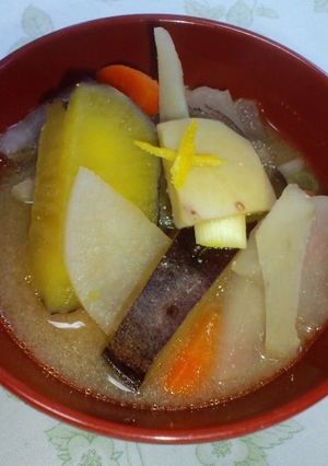 根菜たっぷり♬あったかさつま汁-レシピのメイン写真