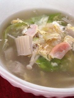 レタスとえのきのスープ-レシピのメイン写真